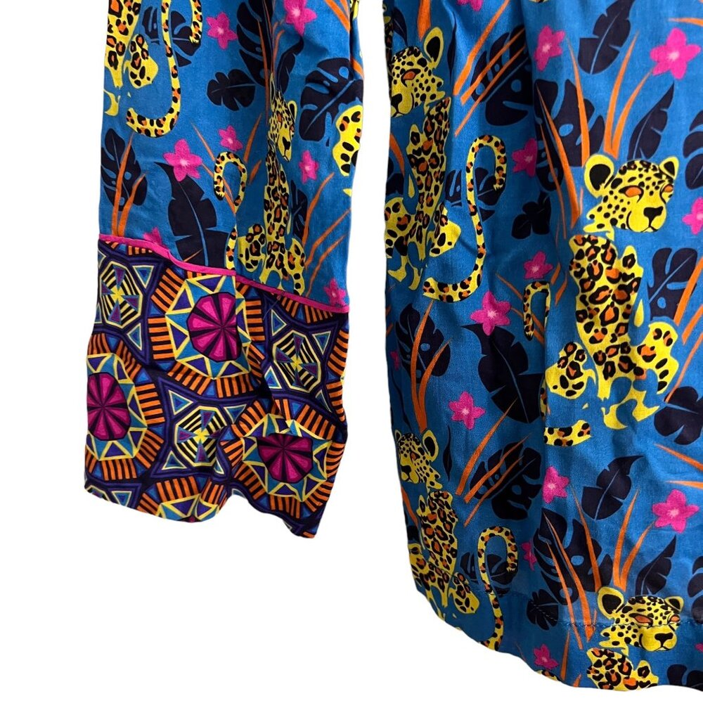 NWT Anthropologie Janine Lecour Fleurs 2 Piece Pajama Set Cheetah Leopar… - Picture 16 of 16